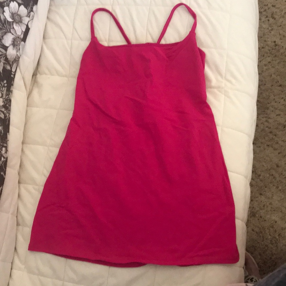 Dark pink lululemon strappy tank